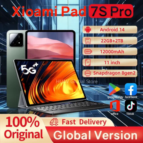 Global Edition Tablet PC Pad Android 14 HD 4K 22GB+2TB 5G Tablet Dual SIM tablet