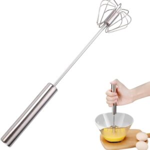 2024 New Stainless Steel Semi-Automatic Egg Whisk Hand Push Rotary Blender Mixer Stirrer Tool for Cooking Kitchen Home