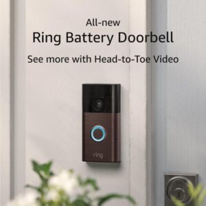 2024 All-New Ring Battery Doorbell with Head-to-Toe Video, Live View Two-Way Talk, Motion Detection & Alerts, Venetian Bronze Release