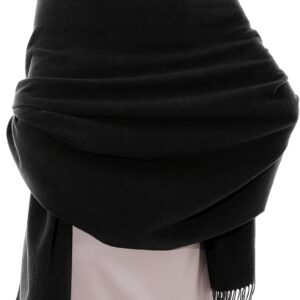 Elegant Women's Long Pashmina Scarf Shawls Wraps for Bridesmaid Wedding Bridal and Evening Dress Winter with Warm Large Size