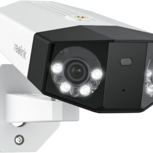 REOLINK Duo 3 PoE 16MP UHD Dual-Lens PoE Security Camera with 180° Panoramic View, Motion Tracking, F1.6 Color Night Vision, Person/Vehicle/Animal Detection, 2-Way Talk, and 24/7 Recording Support