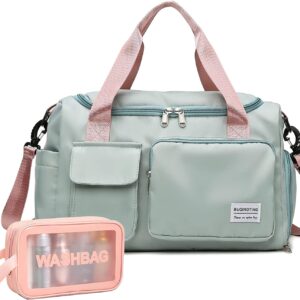 Small Travel Duffle Bag for Women's Carry-On Essentials with Shoe Compartment