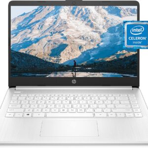 HP 14 Laptop with Celeron N4020, 4GB RAM, 64GB Storage, 14-inch Micro-edge HD Display, Windows 11 Home, and 4K Graphics