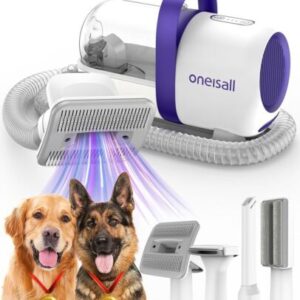Dog Shedding Grooming Vacuum with Low Noise Pet Brush for Home