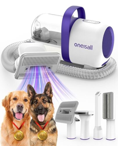 Dog Shedding Grooming Vacuum with Low Noise Pet Brush for Home