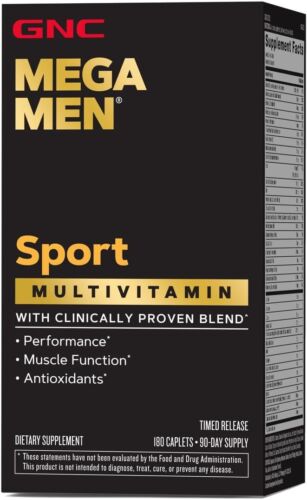 GNC Mega Men Sport Multivitamin for Enhanced Performance and Muscle Function - 180 Count