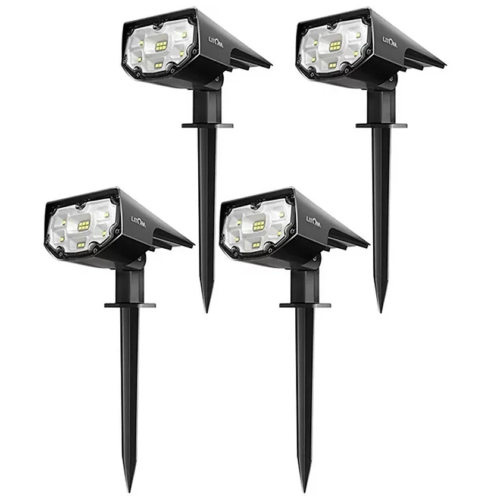 Litom 12 LED Solar Landscape Outdoor Lights IP67 Waterproof 4 Pack