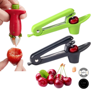 Multi-Functional Kitchen Tool: Cherry Pitter, Strawberry Huller, and Stem Remover
