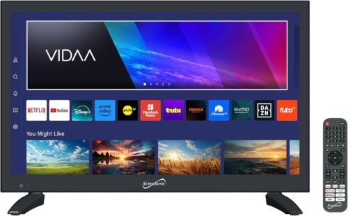 Supersonic 19 Vidaa Acdc Compatible LED Smart TV with Built-in WiFi SC-1920VTV