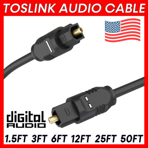 Toslink Optical Cable Digital Fiber Optic Audio Cord SPDIF Wire Dolby DTS Sound