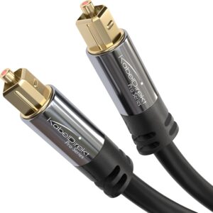 TOSLINK Cable, 6 Foot Optical Audio Cable for Soundbars, Stereo Systems, Home Cinema and Gaming Consoles