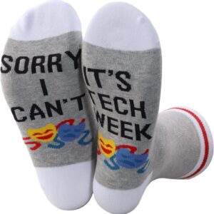Theater Socks: "I'm Sorry I Can't" - Pair of Theater Socks - Tech Week Socks - Gift for Theater Teachers and Students