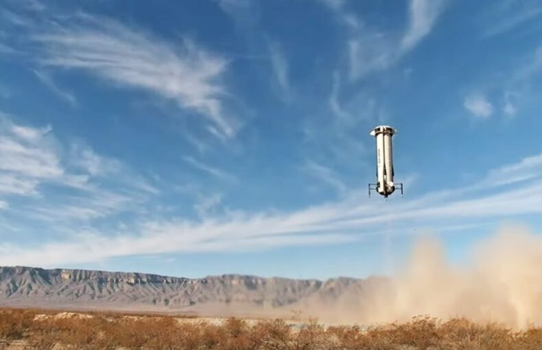 Lunar Gravity Simulation Featured in Blue Origin's Latest New Shepard Flight Test