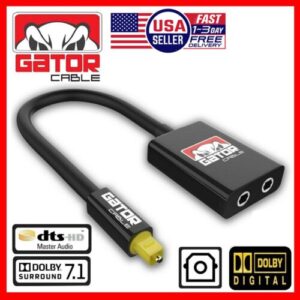 Toslink Digital Fiber Optical Adapter Splitter 1 in 2 Out Audio Cable