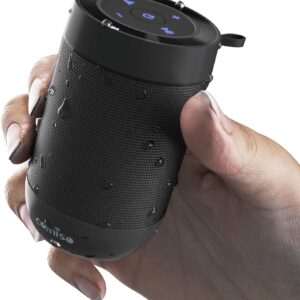 Comiso Bluetooth Speaker 5.3 Wireless Waterproof TWS Stereo Pairing IP65 Built-in Mic 360 HD Sound TF Card Support for Home Party Outdoor Beach