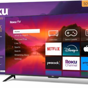 50-Inch 4K HDR Roku Smart TV with Enhanced Voice Remote and Seamless Streaming