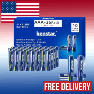 AAA Alkaline Batteries 36 Pack Powermax Battery 10 Year Shelf Life Long Lasting