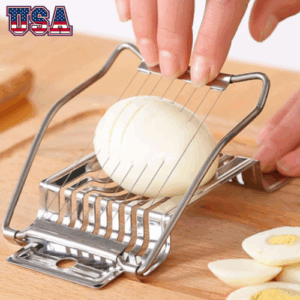 Stainless Steel Egg Cutter for Hard Boiled Eggs Kitchen Tool Slicer