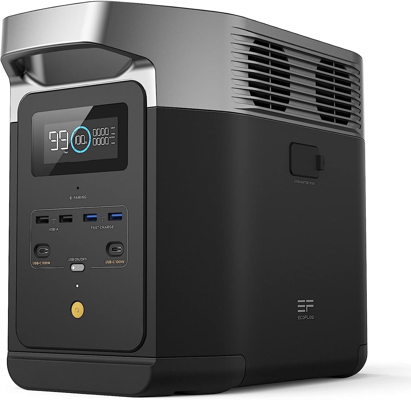 EF ECOFLOW Portable Power Station DELTA 2 1024Wh LiFePO4 Battery 1800W AC 100W USB-C Solar Generator for Home Backup Camping RVs