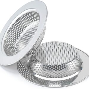 2 Pcs Upgraded Double-Layer Kitchen Sink Strainer 4.5 Inch Outer Diameter Sink Drain Basket