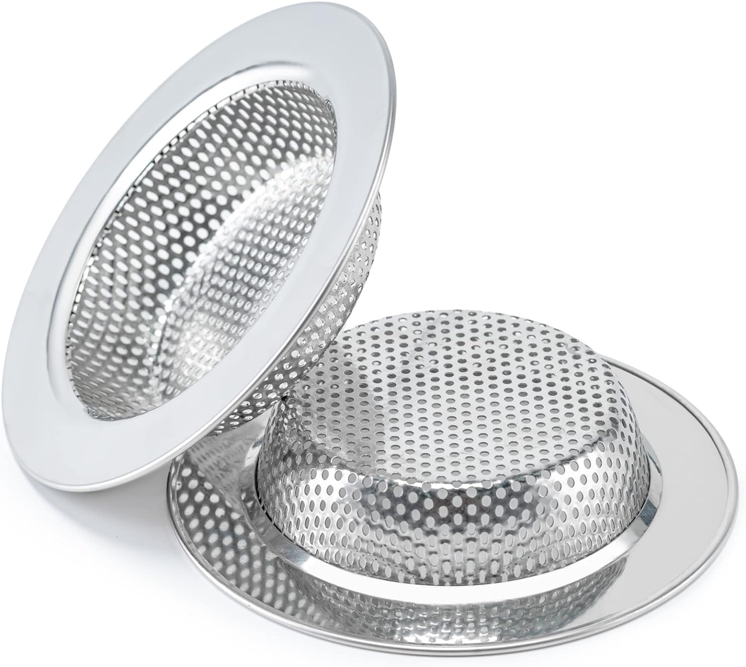 2 Pcs Upgraded Double-Layer Kitchen Sink Strainer 4.5 Inch Outer Diameter Sink Drain Basket