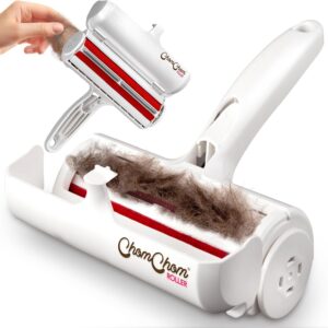 Chom Chom Roller Pet Hair Remover and Reusable Lint Roller for Furniture, Couch, Carpet, Clothing, Bedding and Multi-Surface Fur Removal