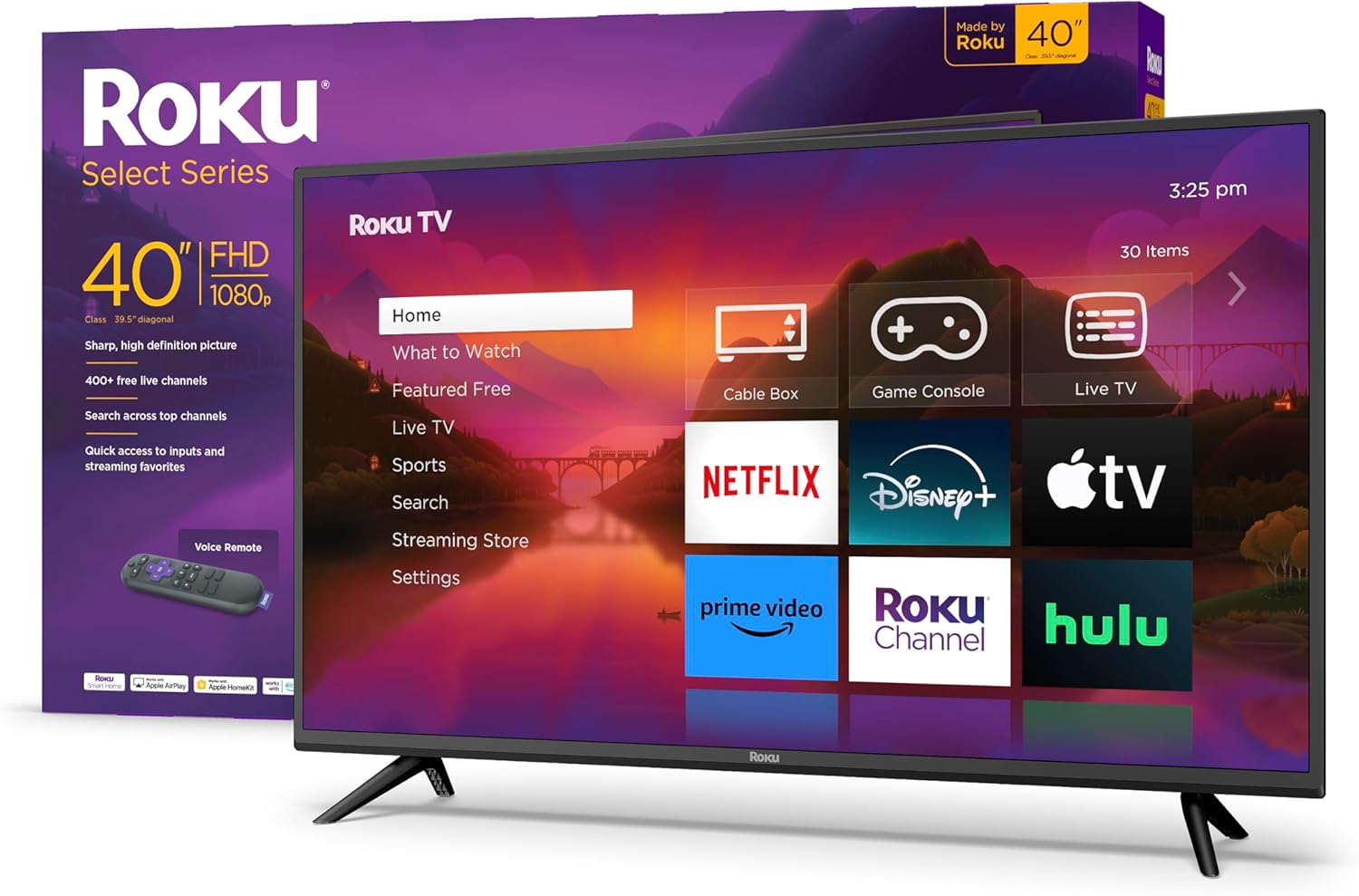 40-Inch 1080p Full HD Roku Smart TV with Roku Voice Remote and Customizable Home Screen