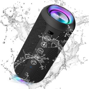 IPX7 Waterproof Bluetooth Speaker 24W Stereo Sound Portable Wireless Speaker with Deep Bass LED Lights Long Battery Life Bluetooth 5.3 for Home Outdoor Party Beach
