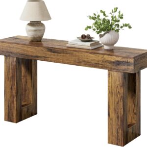 Rustic Brown Industrial Console Sofa Tables for Living Room Entryway Hallway Foyer Behind Couch