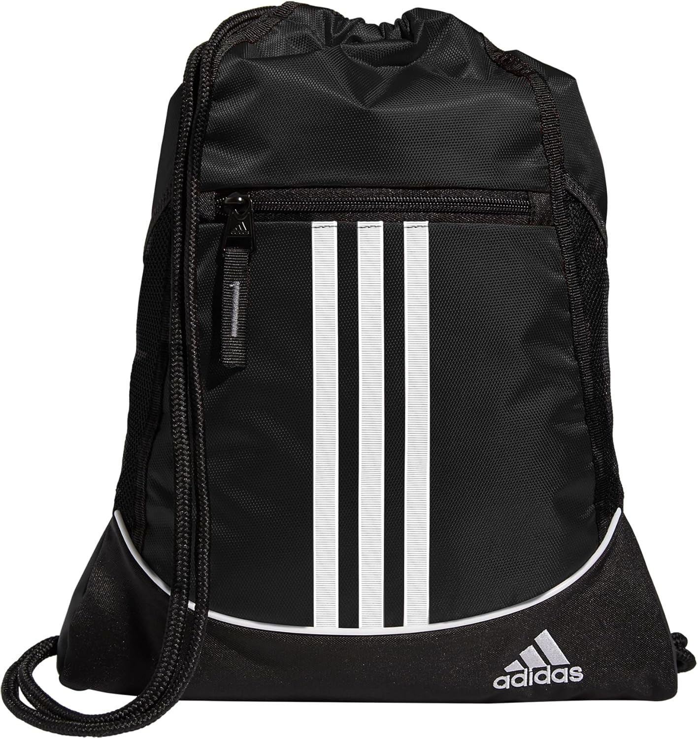 Black Lightweight Small Gym Bag Drawstring Backpack Sackpack for Women and Men