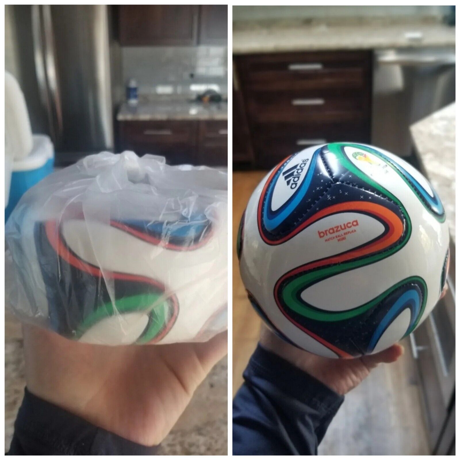 GENUINE Brazuca Mini Size 1 Soccer Football Ball Uninflated Brazil