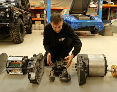 Tesla's Large Drive Unit Compared To V8 Engine Of EVs