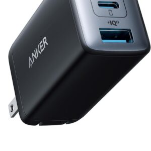 Anker USB C Charger Nano 65W PPS 3-Port Fast Compact Foldable USB C Charger Block for MacBook iPad Pro Galaxy S24 iPhone 16 15