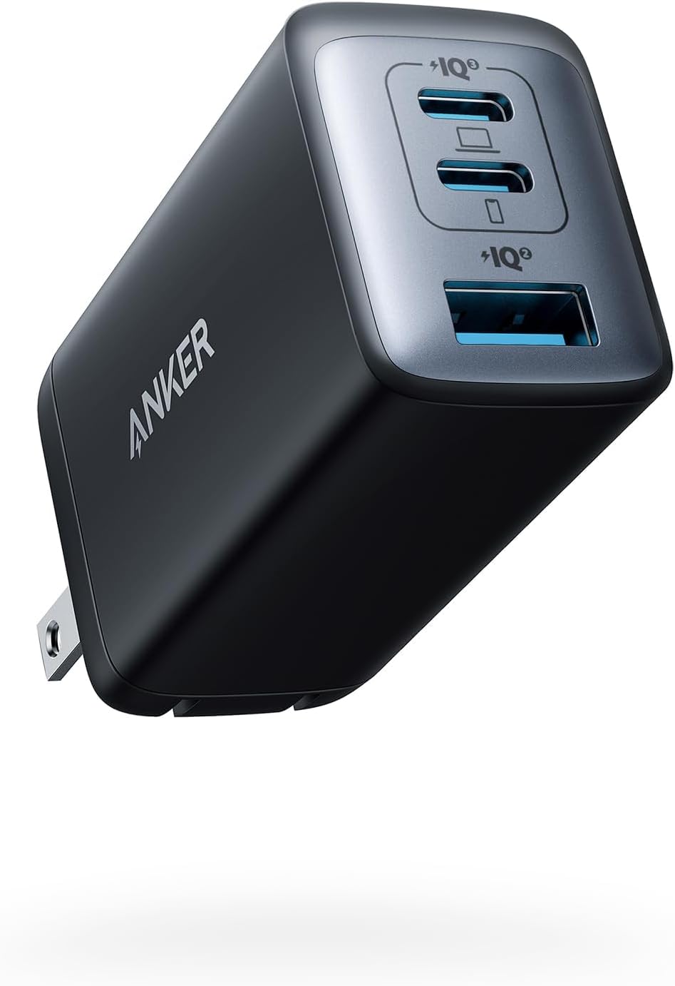 Anker USB C Charger Nano 65W PPS 3-Port Fast Compact Foldable USB C Charger Block for MacBook iPad Pro Galaxy S24 iPhone 16 15