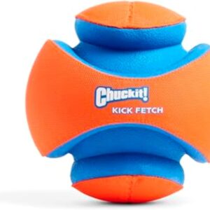 Large 8-Inch Diameter Chuckit Kick Fetch Ball Dog Toy Made with Durable Rubber and Foam for Interactive Play in Water