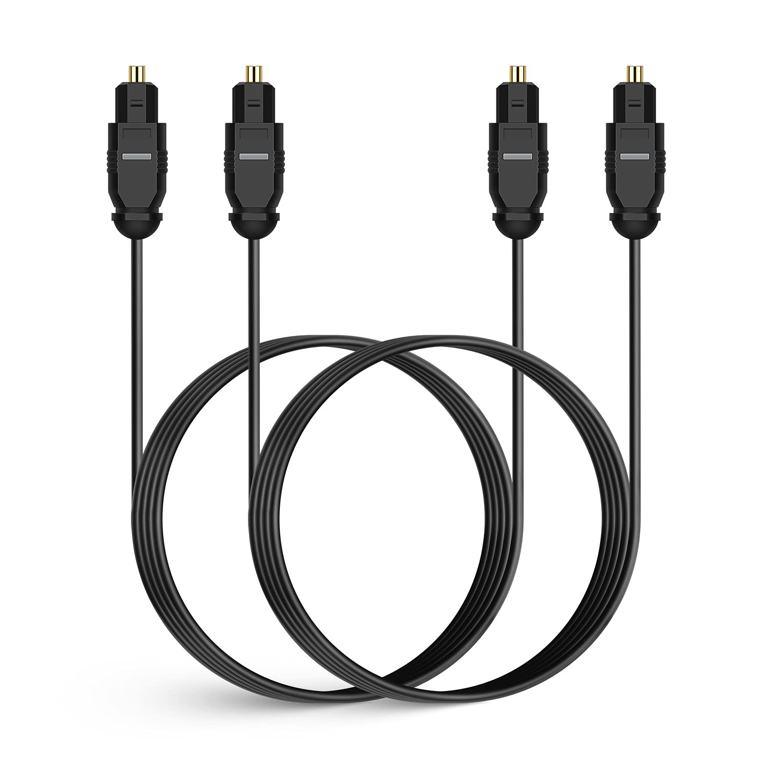 24K Gold-Plated Digital Optical Audio Cable 6ft for Home Theater Sound Bar TV PS4 Xbox PlayStation