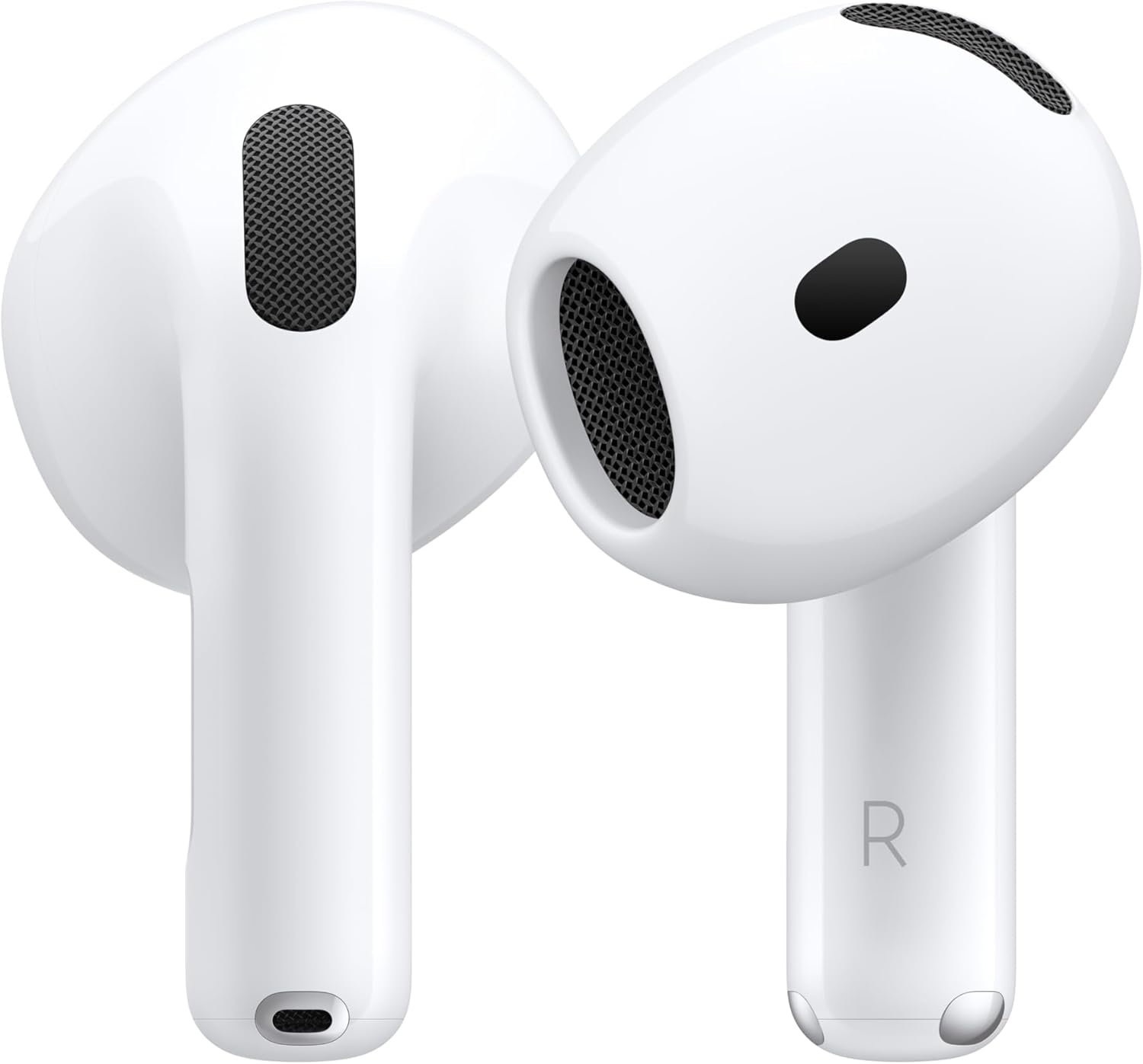 Apple AirPods 4 Wireless Earbuds Bluetooth Headphones with Personalized Spatial Audio Sweat Water Resistance and Long Battery Life