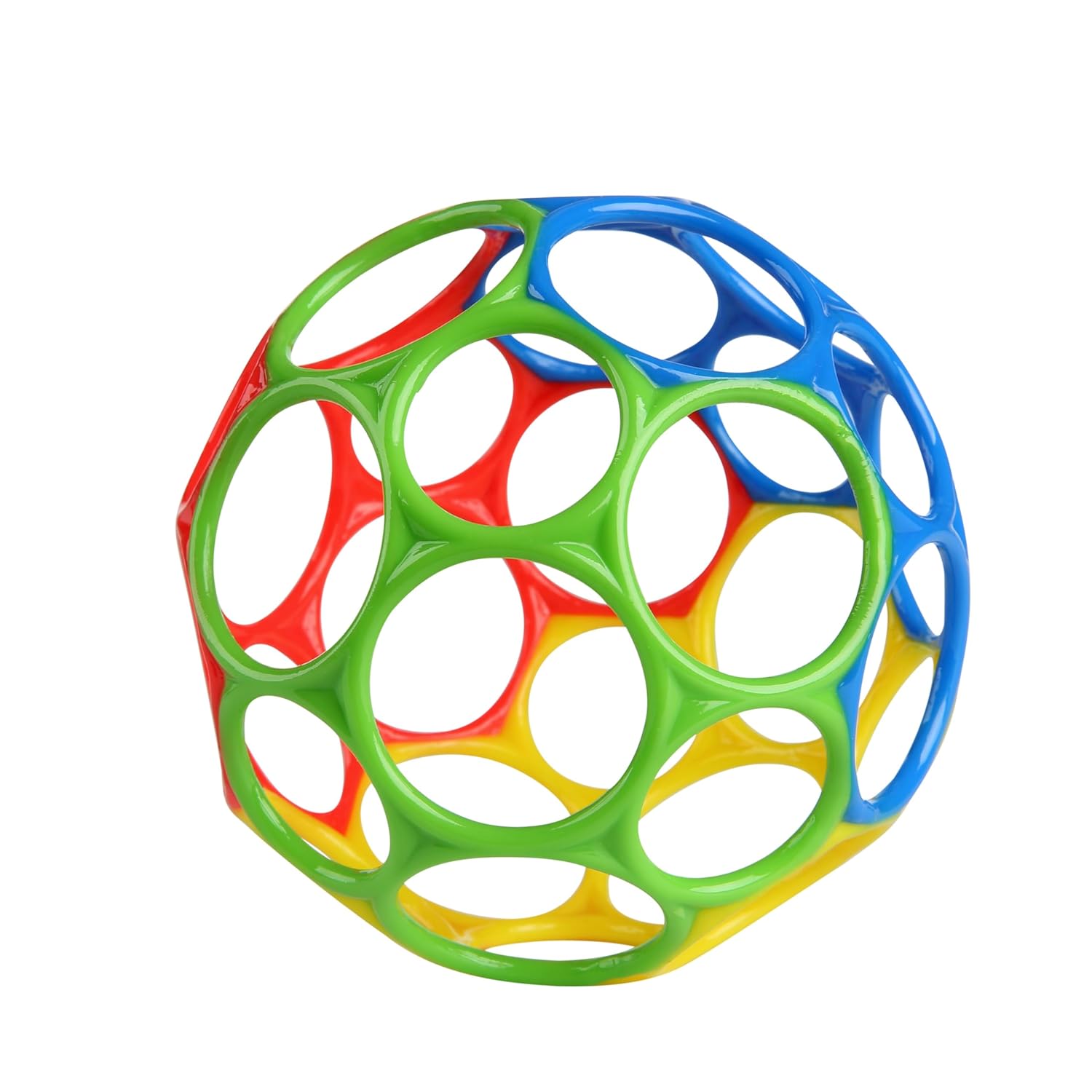Bright Starts Oball Easy Grasp Classic Ball BPA-Free Infant Toy in Red, Yellow, Green, Blue