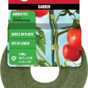 VELCRO Brand ONE-WRAP Garden Ties 50ft x 1/2in Green Recycled Plastic Plant Supports