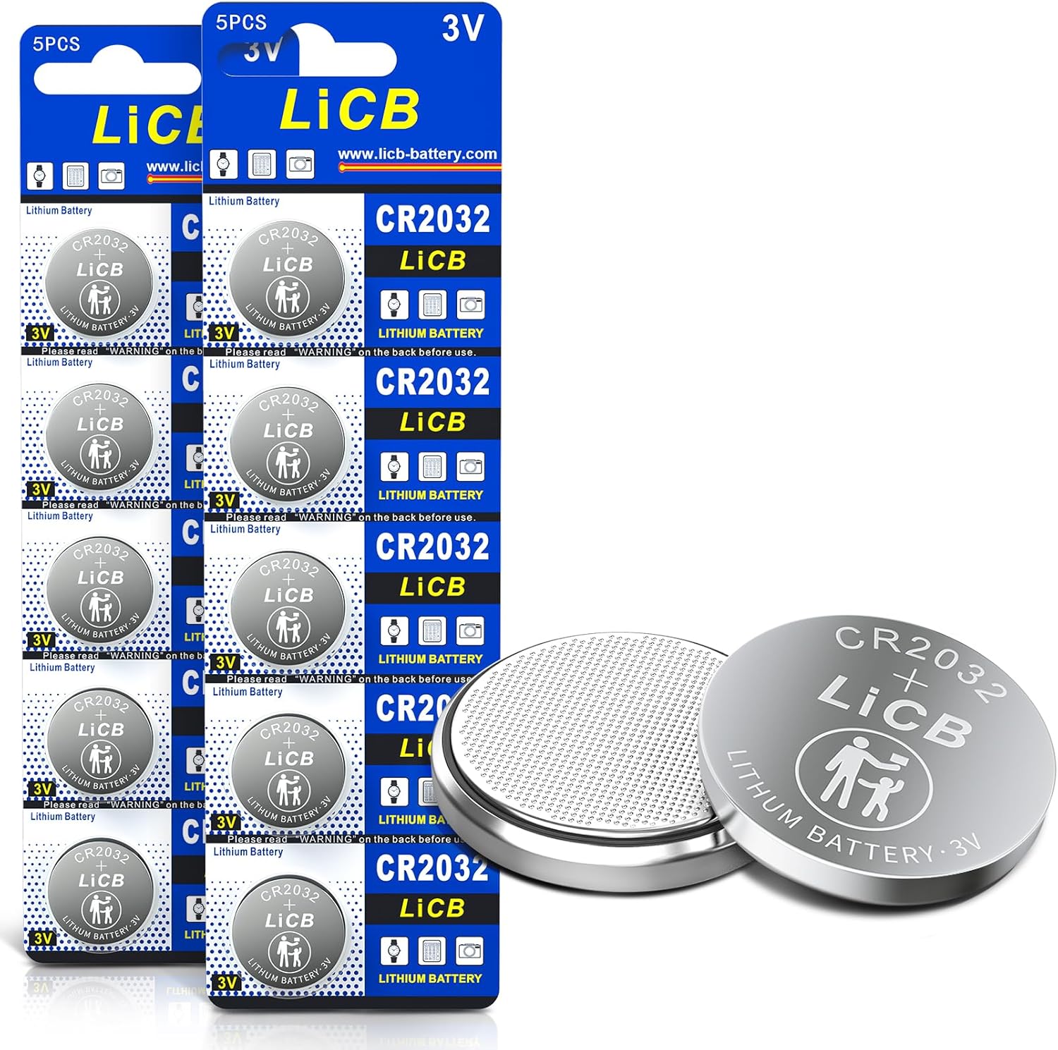 LiCB CR2032 3V Lithium Battery 10 Pack