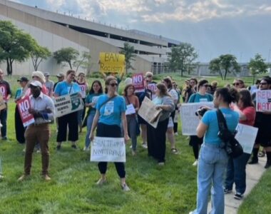 Hoosiers Rally at Indianapolis Airport to Oppose Trump Travel Ban