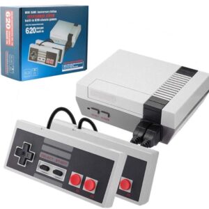 Retro Mini Game Console with 620 Classic Games and RCA Output Featuring 2 USB Connected Wired Controllers