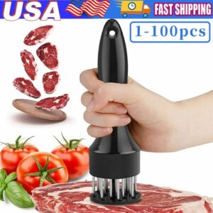 Stainless Steel Meat Tenderizer Tool with 21 Needles for Kitchen Use USA