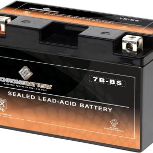 CB CHROMEBATTERY 7B-BS 12V 7Ah Maintenance-Free Battery Replacement for ATV Motorcycle Jet Skis Scooter UTV with Nut and Bolt T3 Terminal