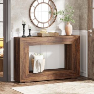 47 Inch Industrial Entryway Console Table with Storage for Living Room and Hallway