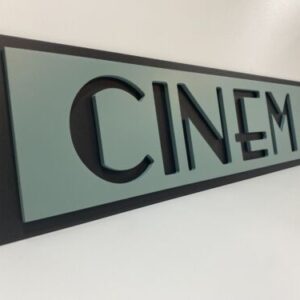 Art Deco Vintage Style Home Theater Entrance Sign Man Cave Cinema