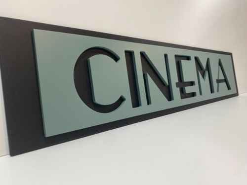 Art Deco Vintage Style Home Theater Entrance Sign Man Cave Cinema