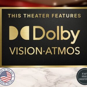 Dolby Vision Atmos Home Movie Theater Sign