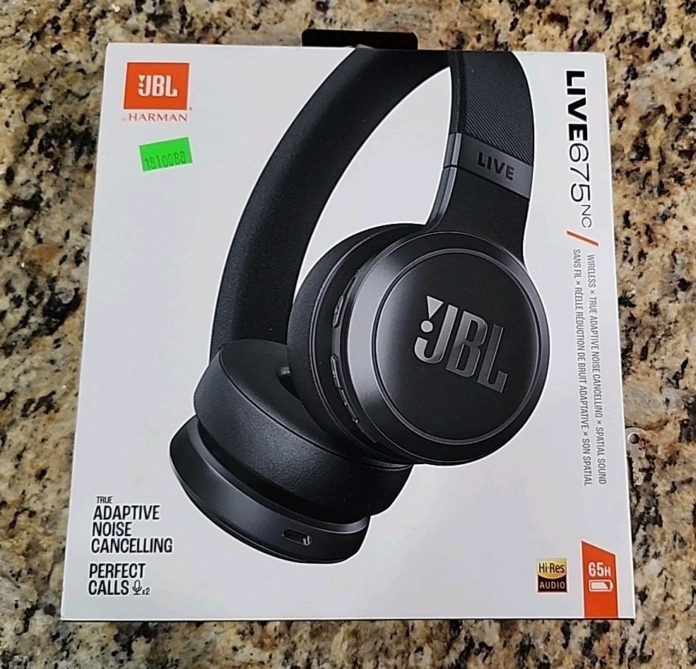 JBL Live 675NC Wireless On-Ear Headphones with Adaptive Noise Cancelling