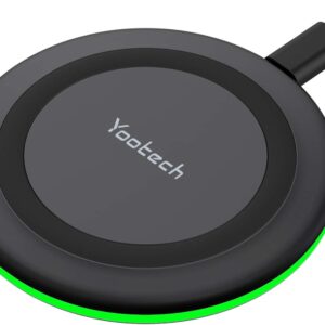 Yootech 10W Max Fast Wireless Charging Pad for iPhone 16 15 14 13 SE 12 11 X 8 and Samsung Galaxy S22 S21 S20 AirPods Pro 2